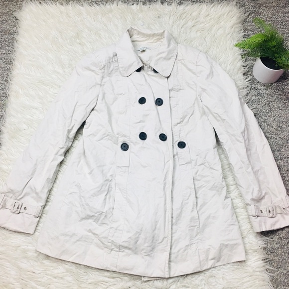 LOFT ANN TALYLOR TRENCH COAT KAKHI SIZE 10 - Picture 2 of 15